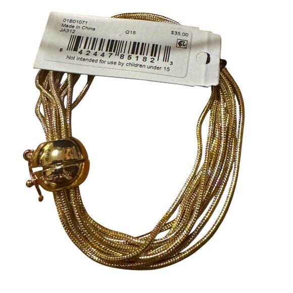 Anne Klein Gold tone Multi-Strand Bracelet - Picture 2 of 6